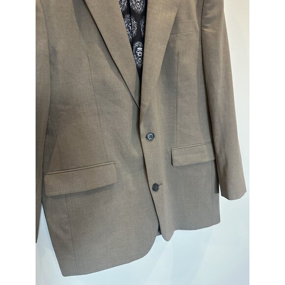 Men’s Heathered Brown 2-Button Blazer Estimated Size 42R - Picture 8 of 8